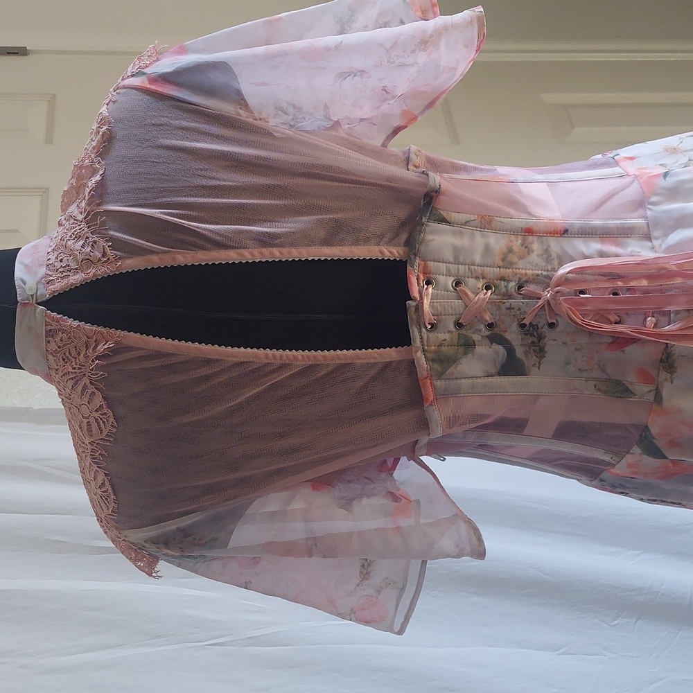 CORSET STORY Pink High-Low Asymmetrical Dress size Large (compression 32") - Picture 8 of 15